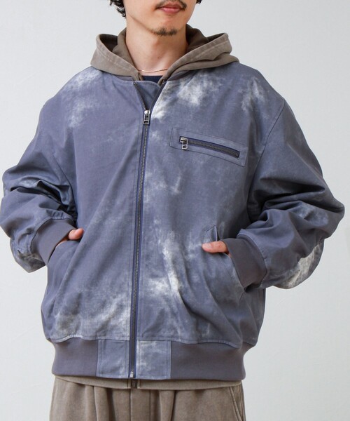 GLOSTER(グロスター)の「BACK TO THE MA-1(ブルゾン・メンズ・ブラック/グレイッシュベージュ/インディゴブルー・M/S/L)」の1枚目の写真