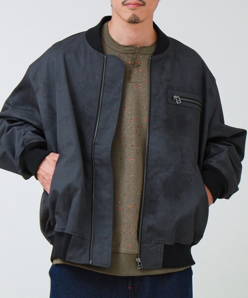 GLOSTER(グロスター)の「BACK TO THE MA-1(ブルゾン・メンズ・ブラック/グレイッシュベージュ/インディゴブルー・M/S/L)」の2枚目の写真
