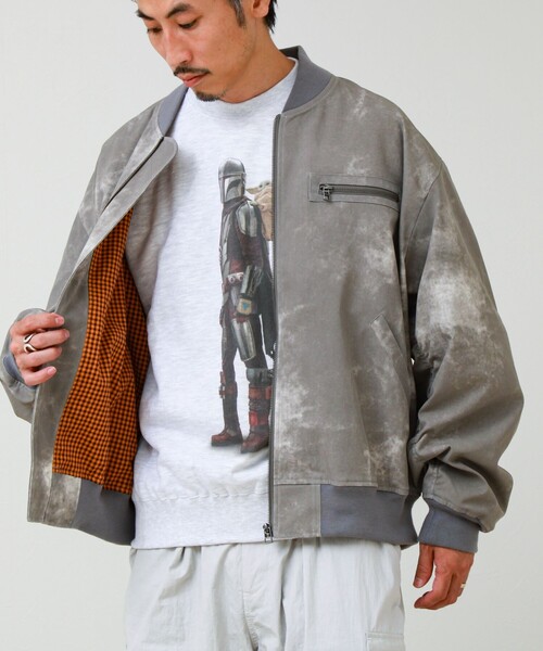 GLOSTER(グロスター)の「BACK TO THE MA-1(ブルゾン・メンズ・ブラック/グレイッシュベージュ/インディゴブルー・M/S/L)」の6枚目の写真