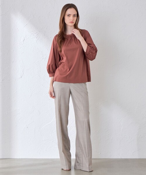 MACKINTOSH LONDON(マッキントッシュ ロンドン)の「【WEB・一部店舗限定】ハイゲージスムースギャザープルオーバー(Tシャツ/カットソー・レディース・ブラック/ワイン/オフホワイト・40/38)」の14枚目の写真