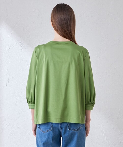 MACKINTOSH LONDON(マッキントッシュ ロンドン)の「【WEB・一部店舗限定】ハイゲージスムースギャザープルオーバー(Tシャツ/カットソー・レディース・ブラック/ワイン/オフホワイト・40/38)」の8枚目の写真