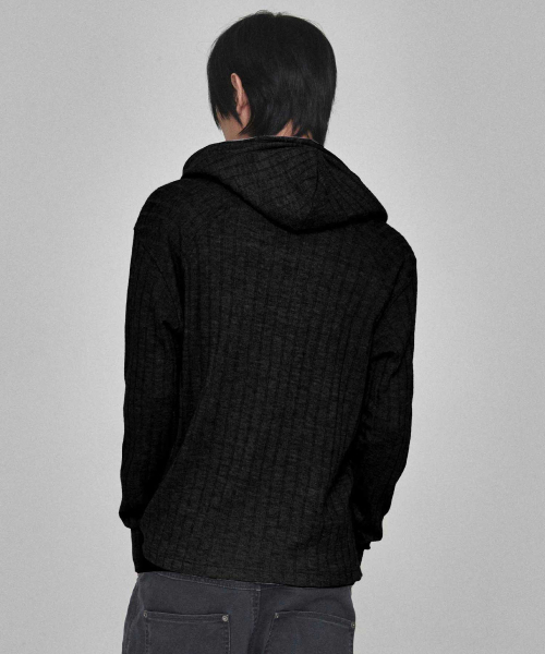 KICHUL(キチョル)の「コージーリブニットフーディ(ブラック)(パーカー・レディース・その他・SMALL/MEDIUM/LARGE)」の2枚目の写真