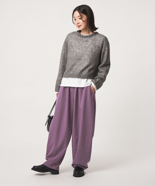 green label relaxing（グリーンレーベルリラクシング）の「【WEB限定】＜at ease＞カーブ パンツ（その他パンツ・レディース・モカ/ブラック/パープル・36/SHORT/38/40/TALL）」の5枚目の写真
