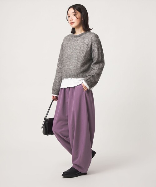 green label relaxing（グリーンレーベルリラクシング）の「【WEB限定】＜at ease＞カーブ パンツ（その他パンツ・レディース・モカ/ブラック/パープル・36/SHORT/38/40/TALL）」の7枚目の写真