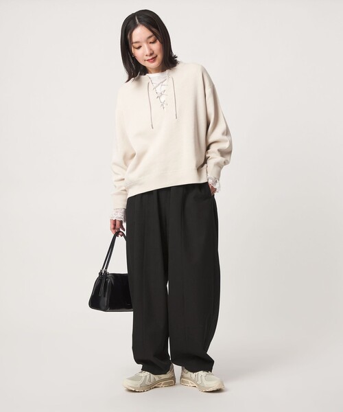 green label relaxing（グリーンレーベルリラクシング）の「【WEB限定】＜at ease＞カーブ パンツ（その他パンツ・レディース・モカ/ブラック/パープル・36/SHORT/38/40/TALL）」の10枚目の写真
