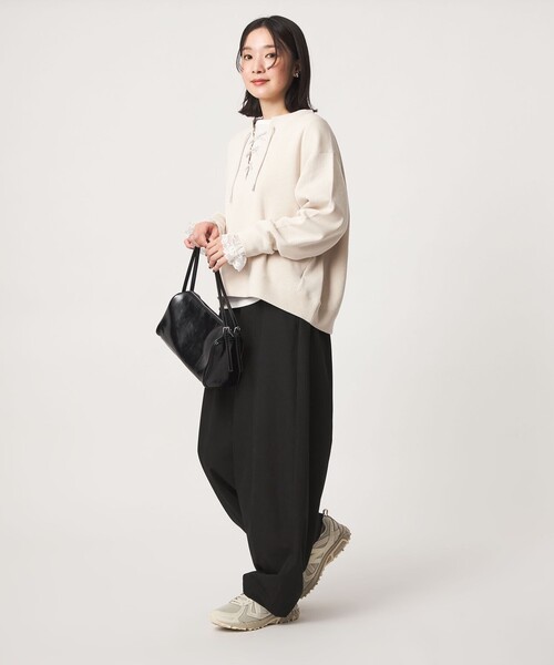 green label relaxing（グリーンレーベルリラクシング）の「【WEB限定】＜at ease＞カーブ パンツ（その他パンツ・レディース・モカ/ブラック/パープル・36/SHORT/38/40/TALL）」の11枚目の写真