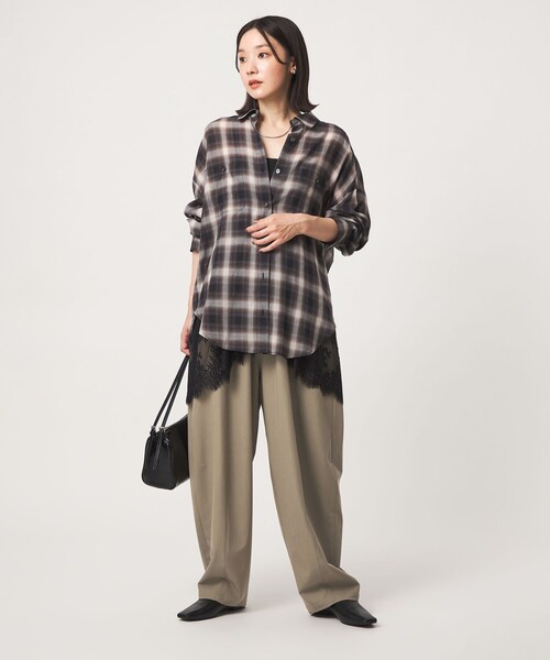 green label relaxing（グリーンレーベルリラクシング）の「【WEB限定】＜at ease＞カーブ パンツ（その他パンツ・レディース・モカ/ブラック/パープル・36/SHORT/38/40/TALL）」の14枚目の写真