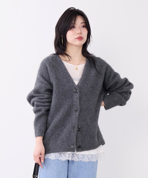 MICA&DEAL(マイカ&ディール)の「ラクーンデュアルカーディガン(ニット/セーター・レディース・グレー/ベージュ/チャコールグレー・FREE)」の3枚目の写真