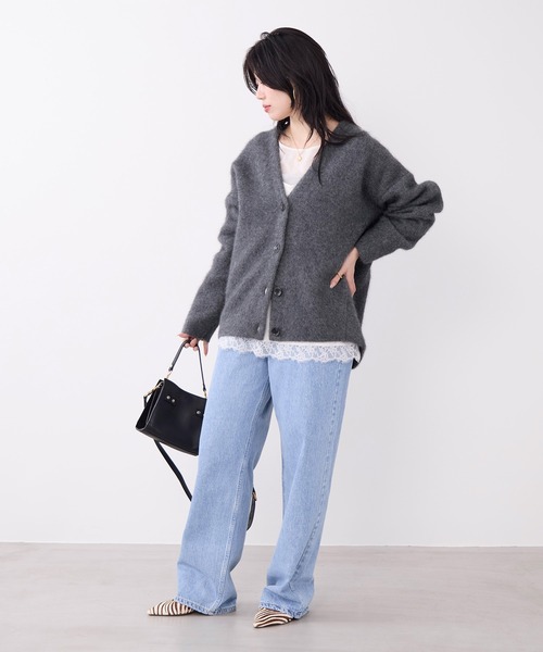 MICA&DEAL(マイカ&ディール)の「ラクーンデュアルカーディガン(ニット/セーター・レディース・グレー/ベージュ/チャコールグレー・FREE)」の19枚目の写真