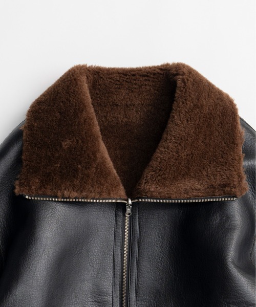 PRANK PROJECT(プランクプロジェクト)の「【2026Winter Pre-Order】リバーシブルスタンドカラージャケット / Reversible Stand Collar Jacket(ムートンコート・レディース・ブラウン/ブラック・FREE)」の21枚目の写真