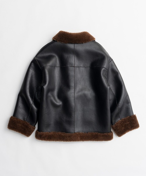 PRANK PROJECT(プランクプロジェクト)の「【2026Winter Pre-Order】リバーシブルスタンドカラージャケット / Reversible Stand Collar Jacket(ムートンコート・レディース・ブラウン/ブラック・FREE)」の18枚目の写真