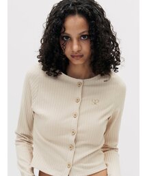 BASIC LOGO CARDIGAN BEGIE