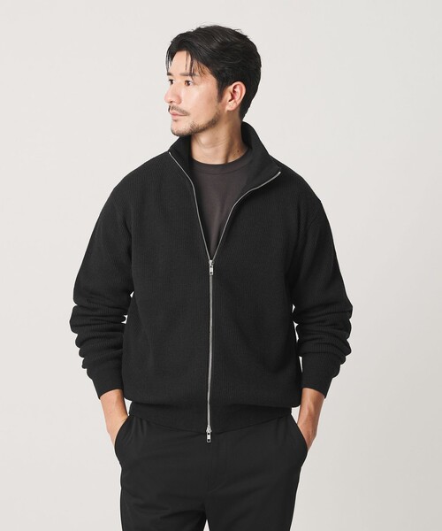 BEAUTY&YOUTH UNITED ARROWS(ビューティーアンドユースユナイテッドアローズ)の「【WEB限定 WARDROBE SMART】ウォッシャブル ドライバーズジャケット(カーディガン/ボレロ・メンズ・ライトグレー/ブラック/ダークグレー・S/M/L/XL)」の1枚目の写真