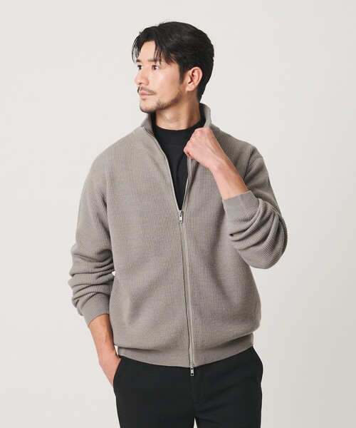 BEAUTY&YOUTH UNITED ARROWS(ビューティーアンドユースユナイテッドアローズ)の「【WEB限定 WARDROBE SMART】ウォッシャブル ドライバーズジャケット(カーディガン/ボレロ・メンズ・ライトグレー/ブラック/ダークグレー・S/M/L/XL)」の21枚目の写真