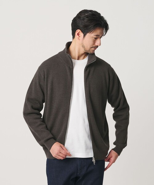 BEAUTY&YOUTH UNITED ARROWS(ビューティーアンドユースユナイテッドアローズ)の「【WEB限定 WARDROBE SMART】ウォッシャブル ドライバーズジャケット(カーディガン/ボレロ・メンズ・ライトグレー/ブラック/ダークグレー・S/M/L/XL)」の16枚目の写真