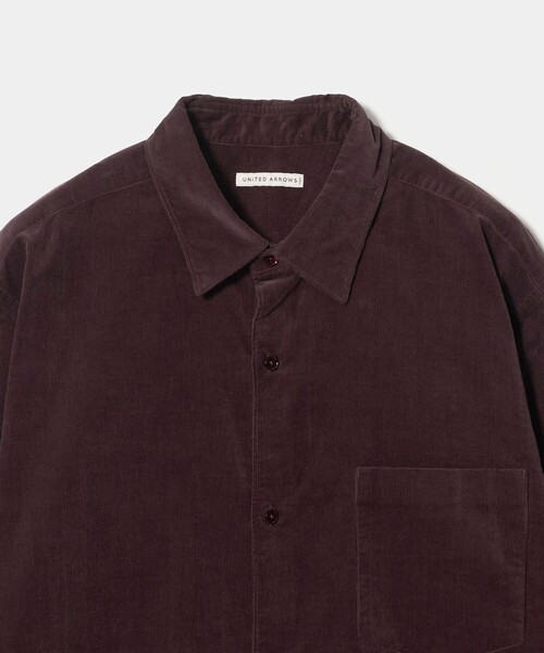 UNITED ARROWS(ユナイテッドアローズ)の「コーデュロイ レギュラーカラー シャツ(シャツ/ブラウス・メンズ・ブラック/オフホワイト/ワイン・M/S/XL/L)」の4枚目の写真