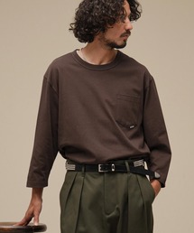 THEOREM（セオレム）の「mlt5881-Flag Label Poketed Three-quarter Sleeve Tee 7分ポケTシャツ(TRM-2624015)（Tシャツ/カットソー）」