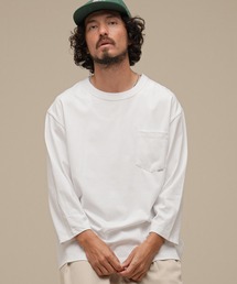 mlt5881-Flag Label Poketed Three-quarter Sleeve Tee 7分ポケTシャツ(TRM-2624015)