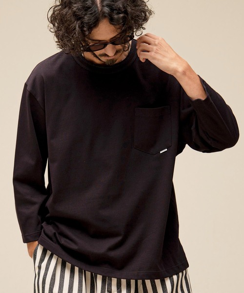 THEOREM(セオレム)の「mlt5881-Flag Label Poketed Three-quarter Sleeve Tee 7分ポケTシャツ(TRM-2624015)(Tシャツ/カットソー・メンズ・ホワイト/チャコール/ブラウン/ブラック・L/XL/M)」の13枚目の写真
