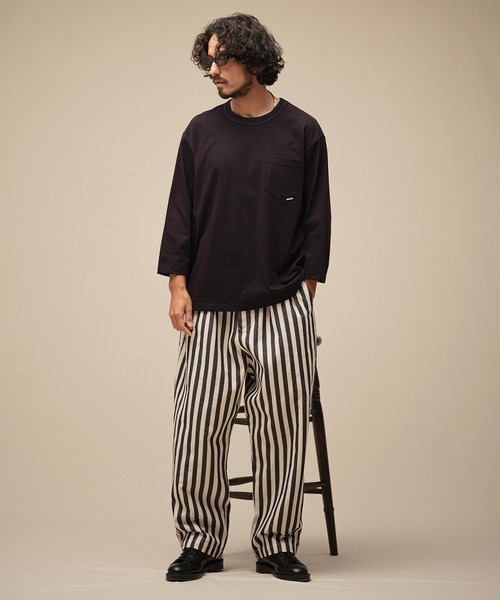 THEOREM(セオレム)の「mlt5881-Flag Label Poketed Three-quarter Sleeve Tee 7分ポケTシャツ(TRM-2624015)(Tシャツ/カットソー・メンズ・ホワイト/チャコール/ブラウン/ブラック・L/XL/M)」の15枚目の写真