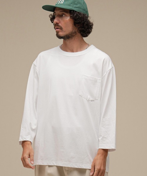 THEOREM(セオレム)の「mlt5881-Flag Label Poketed Three-quarter Sleeve Tee 7分ポケTシャツ(TRM-2624015)(Tシャツ/カットソー・メンズ・ホワイト/チャコール/ブラウン/ブラック・L/XL/M)」の17枚目の写真