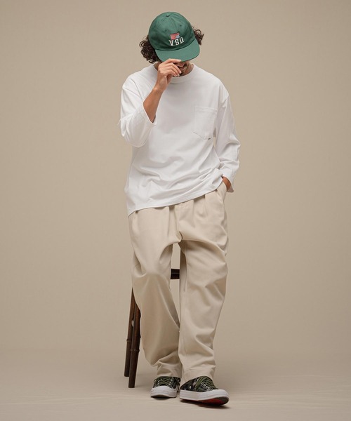 THEOREM(セオレム)の「mlt5881-Flag Label Poketed Three-quarter Sleeve Tee 7分ポケTシャツ(TRM-2624015)(Tシャツ/カットソー・メンズ・ホワイト/チャコール/ブラウン/ブラック・L/XL/M)」の22枚目の写真