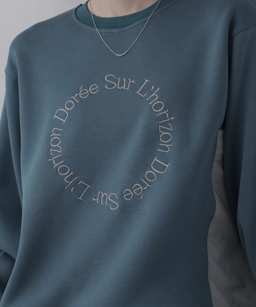 BRODIAEA（ブローディア）の「BRODIAEA 異素材切り替えダンボールニットプルオーバー長袖（Tシャツ/カットソー・レディース・ブルーグリーン/ベージュ・40）」の22枚目の写真