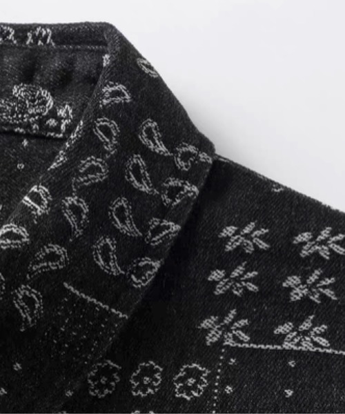 U:UME(ユーム)の「Paisley Pattern Denim Shirt(シャツ/ブラウス・メンズ・ブルー/ブラック・XX-LARGE/LARGE/X-LARGE/MEDIUM)」の3枚目の写真