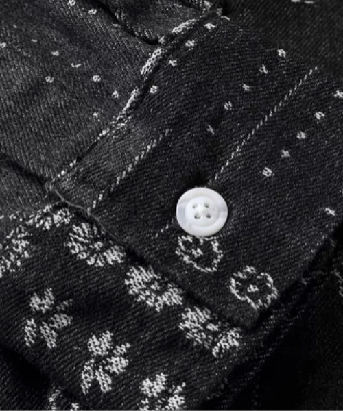 U:UME(ユーム)の「Paisley Pattern Denim Shirt(シャツ/ブラウス・メンズ・ブルー/ブラック・XX-LARGE/LARGE/X-LARGE/MEDIUM)」の5枚目の写真