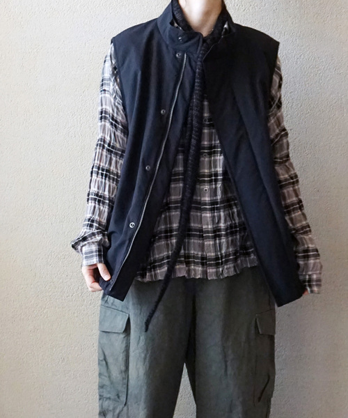 JOURNAL STANDARD LUXE(ジャーナルスタンダード ラックス)の「シャーリングチェック RC-Big-シャツ(シャツ/ブラウス・レディース・キャメル/グレー・FREE)」の3枚目の写真