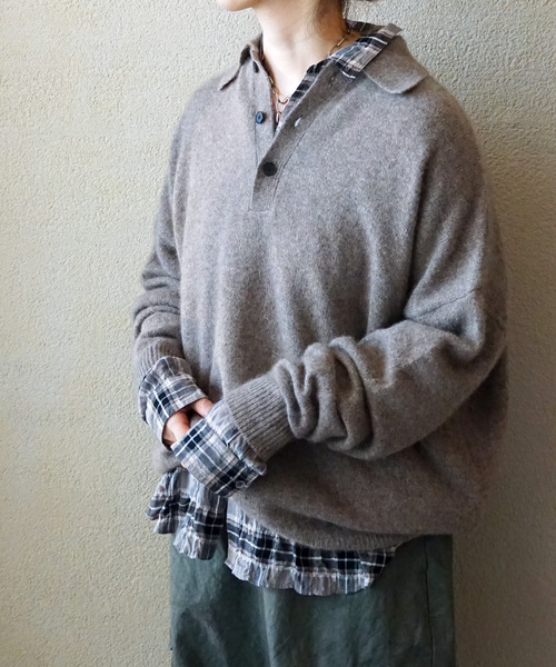 JOURNAL STANDARD LUXE(ジャーナルスタンダード ラックス)の「シャーリングチェック RC-Big-シャツ(シャツ/ブラウス・レディース・キャメル/グレー・FREE)」の7枚目の写真