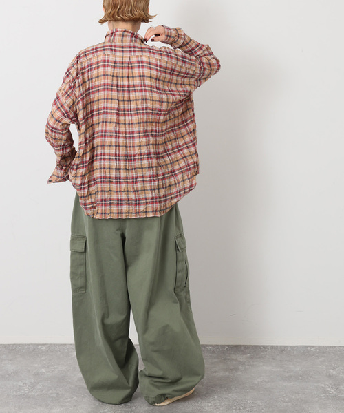JOURNAL STANDARD LUXE(ジャーナルスタンダード ラックス)の「シャーリングチェック RC-Big-シャツ(シャツ/ブラウス・レディース・キャメル/グレー・FREE)」の14枚目の写真