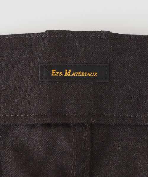 Ets.MATERIAUX(マテリオ)の「ETS.MATERIAUX(マテリオ)ウール フレンチ ワーク トラウザー(スラックス・メンズ・ブラック/ブラウン・2/3)」の3枚目の写真