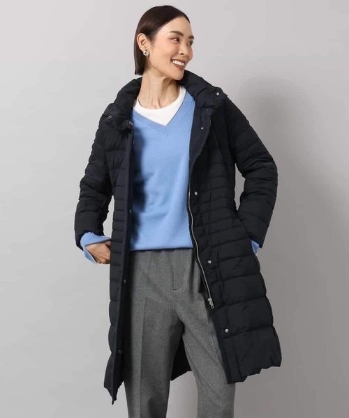 MICHEL KLEIN（ミッシェル・クラン）の「[定番人気]ストレッチロングダウンコート（ダウンジャケット/コート・レディース・ブラック/ライトグレー/ネイビー・40/38）」の17枚目の写真