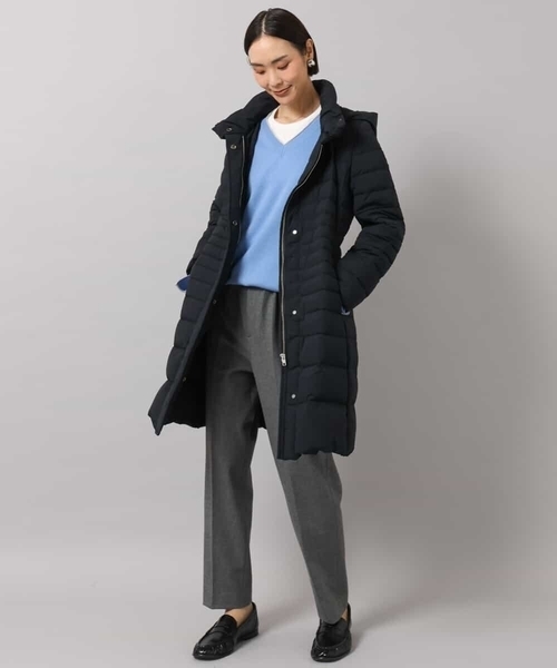 MICHEL KLEIN（ミッシェル・クラン）の「[定番人気]ストレッチロングダウンコート（ダウンジャケット/コート・レディース・ブラック/ライトグレー/ネイビー・40/38）」の19枚目の写真