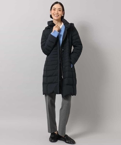 MICHEL KLEIN（ミッシェル・クラン）の「[定番人気]ストレッチロングダウンコート（ダウンジャケット/コート・レディース・ブラック/ライトグレー/ネイビー・40/38）」の20枚目の写真