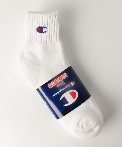 Champion(チャンピオン)の「Championクオーターレングスソックス3P/ChampionクオーターLSKS3P ◆(ソックス/靴下・レディース・ホワイト/その他1・フリー)」の1枚目の写真