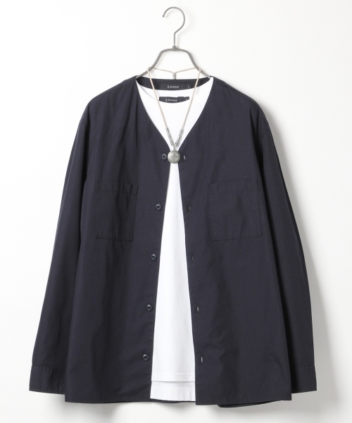 RAGEBLUE（レイジブルー）の「ミリタリーシャツカーデ/729218（シャツ/ブラウス・メンズ・オリーブ/ネイビー・LARGE/MEDIUM）」の2枚目の写真