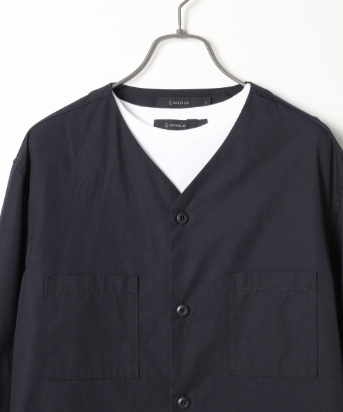 RAGEBLUE（レイジブルー）の「ミリタリーシャツカーデ/729218（シャツ/ブラウス・メンズ・オリーブ/ネイビー・LARGE/MEDIUM）」の4枚目の写真