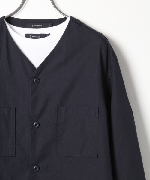 RAGEBLUE（レイジブルー）の「ミリタリーシャツカーデ/729218（シャツ/ブラウス・メンズ・オリーブ/ネイビー・LARGE/MEDIUM）」の5枚目の写真