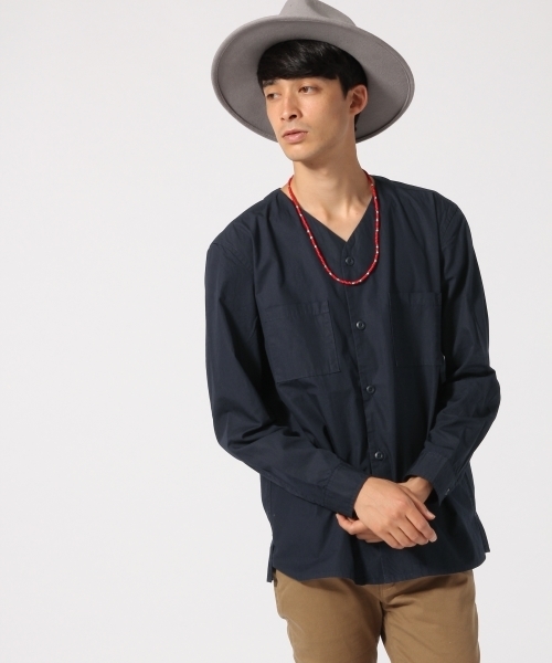 RAGEBLUE（レイジブルー）の「ミリタリーシャツカーデ/729218（シャツ/ブラウス・メンズ・オリーブ/ネイビー・LARGE/MEDIUM）」の9枚目の写真