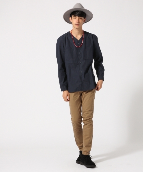 RAGEBLUE（レイジブルー）の「ミリタリーシャツカーデ/729218（シャツ/ブラウス・メンズ・オリーブ/ネイビー・LARGE/MEDIUM）」の13枚目の写真