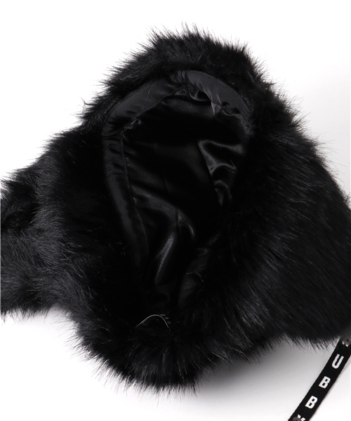 CHUBBYGANG（チャビーギャング）の「フェイクファーフライトキャップ（ハット・キッズ・ホワイト/ブラック・FREE）」の6枚目の写真