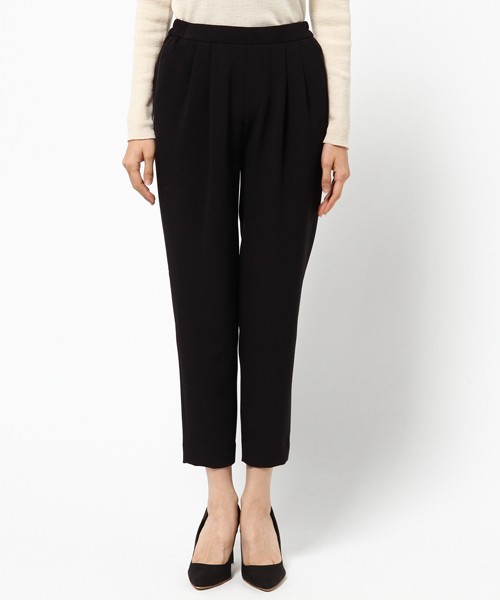 STUDIOUS（ステュディオス）の「STUDIOUS ダブルストレッチツータックテーパードパンツ（その他パンツ・レディース・ブラック/カーキ・0/1）」の3枚目の写真