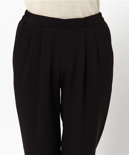 STUDIOUS（ステュディオス）の「STUDIOUS ダブルストレッチツータックテーパードパンツ（その他パンツ・レディース・ブラック/カーキ・0/1）」の6枚目の写真