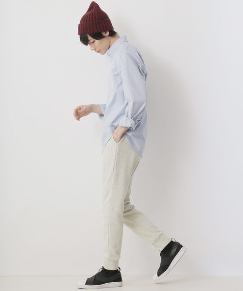 MONO-MART(モノマート)の「テーパードストレッチ スキニー ジョガーパンツ/アクティブストレッチ(MONO-MART)(スウェットパンツ・メンズ・オリーブ/オフホワイト/グレー/ネイビー/ブラック/ブルー/チャコール/ベージュ・L/M/XL/S)」の15枚目の写真