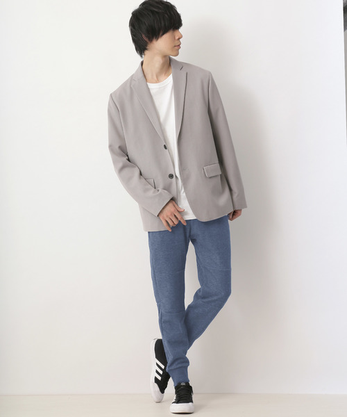 MONO-MART(モノマート)の「テーパードストレッチ スキニー ジョガーパンツ/アクティブストレッチ(MONO-MART)(スウェットパンツ・メンズ・オリーブ/オフホワイト/グレー/ネイビー/ブラック/ブルー/チャコール/ベージュ・L/M/XL/S)」の9枚目の写真