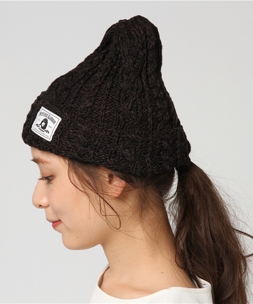 HYSTERIC GLAMOUR(ヒステリックグラマー)の「WARREN SCOTT×HYSTERIC/ケーブルワッチキャップ(ニットキャップ/ビーニー・レディース・グリーン/ネイビー/ブラック・FREE)」の8枚目の写真