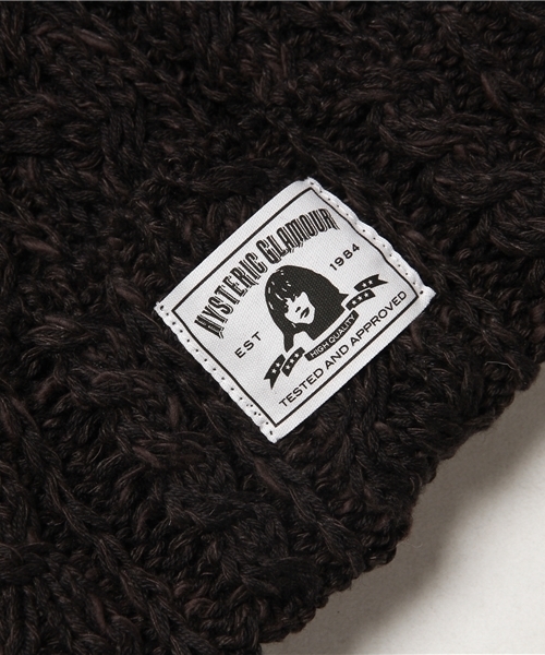 HYSTERIC GLAMOUR(ヒステリックグラマー)の「WARREN SCOTT×HYSTERIC/ケーブルワッチキャップ(ニットキャップ/ビーニー・レディース・グリーン/ネイビー/ブラック・FREE)」の6枚目の写真