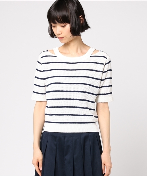 laboratory work（ラボラトリーワーク）の「ストラップ使いニットプルオーバー（ニット/セーター・レディース・その他3/グリーン/ピンクベージュ・MEDIUM）」の15枚目の写真